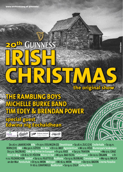 unser Jubiläums-Programm zum 20. „Guinness IRISH CHRISTMAS” ist komplett